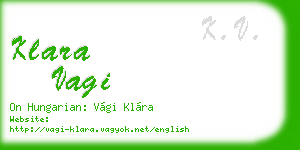 klara vagi business card
